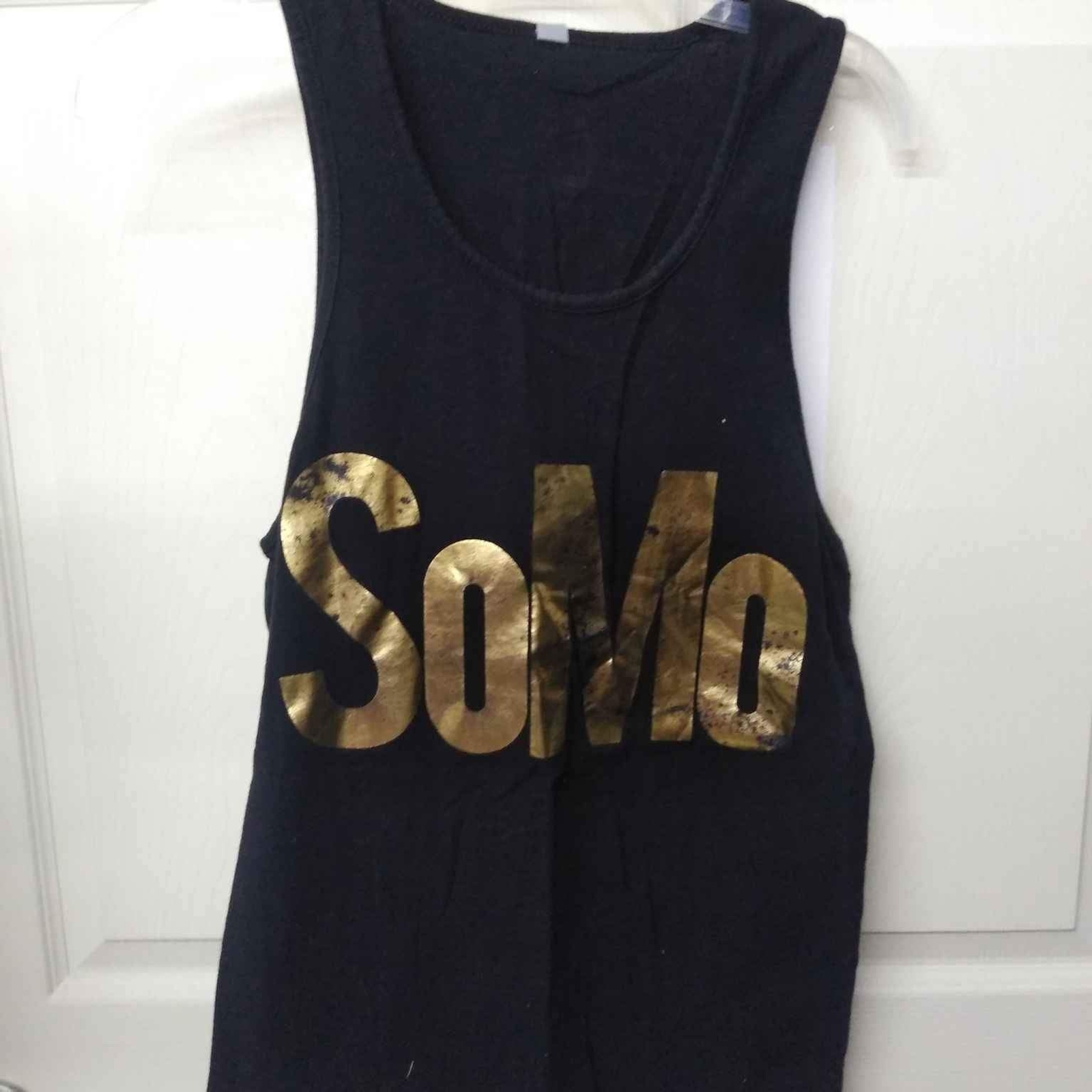 -Small--Next Level - Black - SoMo Gold Lettering Tank Top gallery