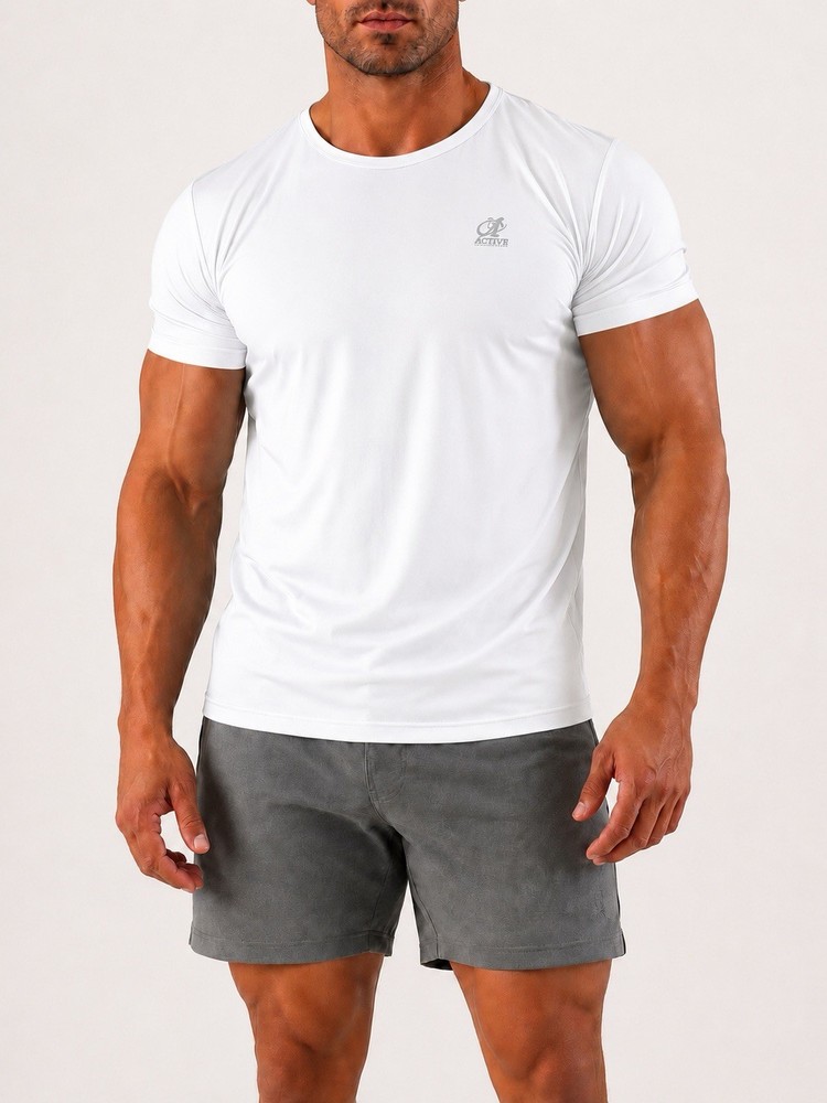 Active Health Labs Titan Elite Men's Polyester Tee Moisture Wicking Crew