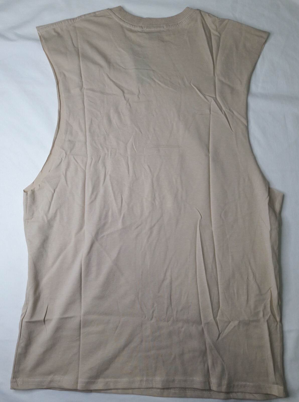 NEW, Men’s BOOHOOMAN Sand Color Dropped Arm Tank Top (S) gallery