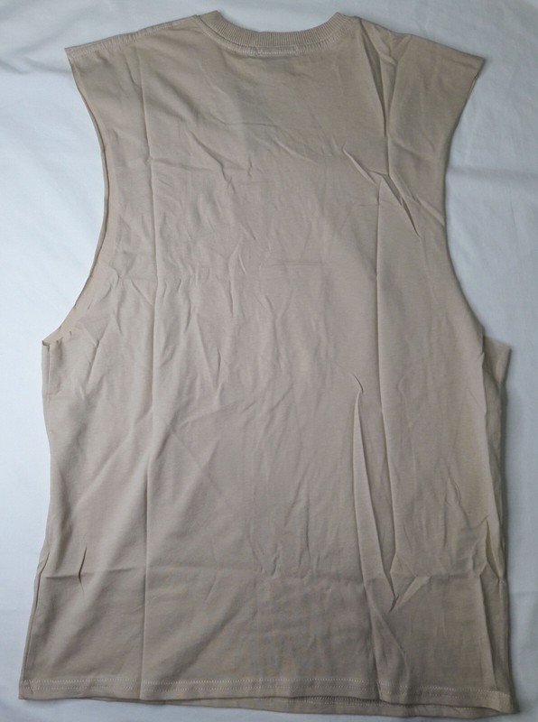NEW, Men’s BOOHOOMAN Sand Color Dropped Arm Tank Top (S) gallery