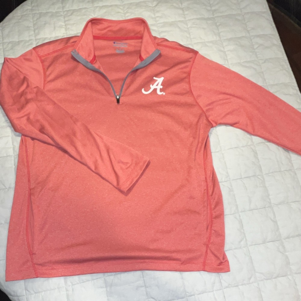 Champion Alabama Crimson Tide Large Red Quarter Zip Mock Neck Alabama Men’s