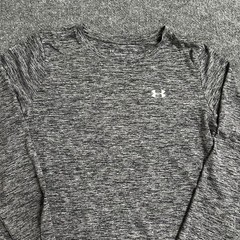 Under Armour Shirt Mens XL Gray Heathered Long Sleeve Athletic Crew Neck Gym