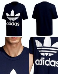 Adidas Oversized Trefoil Cotton Tee Size Medium Collegiate Navy Mens