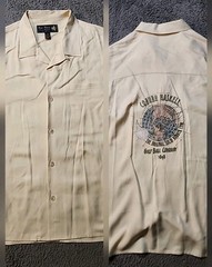 Nat Nast Coburn Haskell Golf Ball Co Embroidered Logo Silk Shirt Mens Medium
