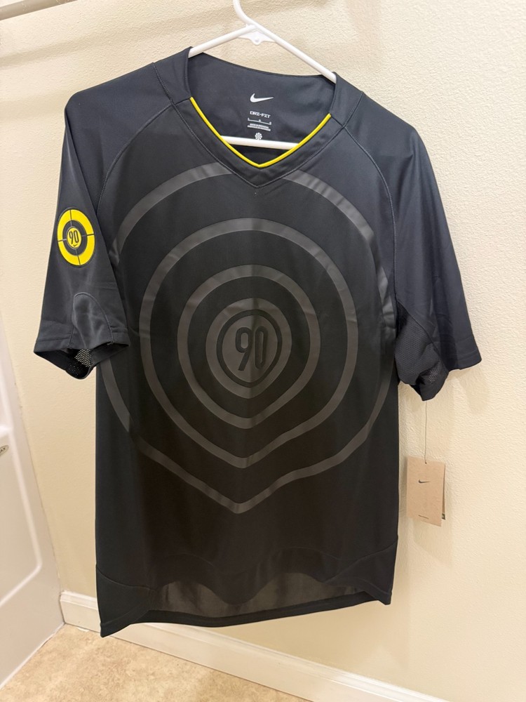 New Nike Mad 90 Collection Laser Total 90 Jersey Black IU4688-010 Size L