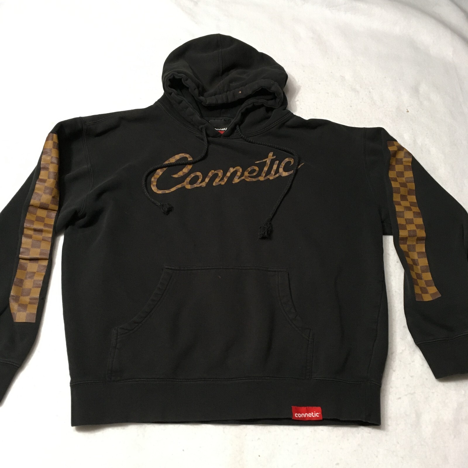 connetic Sweatshirt Men'slarge Surfboards Hoodie Surf black Checkered sleeves gallery