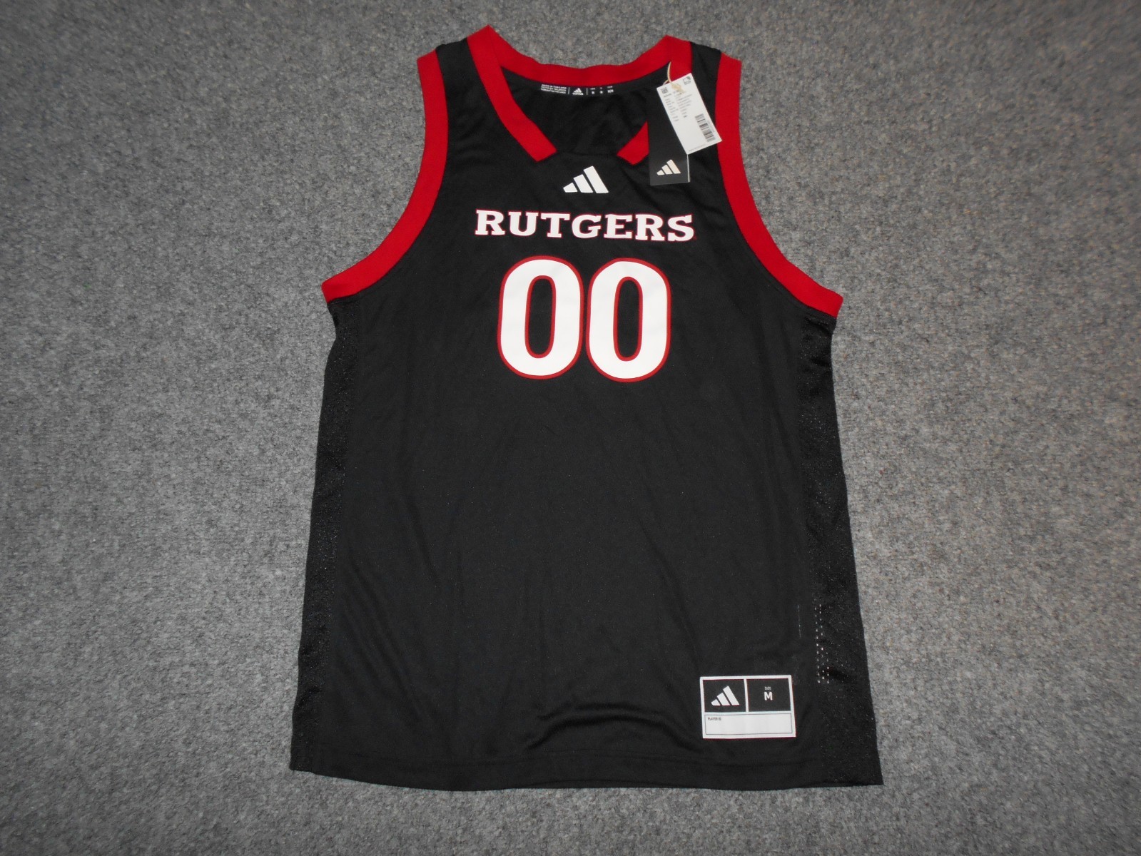 2023 ADIDAS NEW! W/TAGS RUTGERS UNIVERSITY MENS MEDIUM 00 BASKETBALL JERSEY gallery