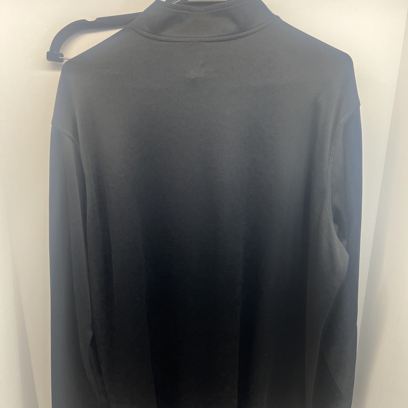Adidas men's Core 1/4 zip golf pullover in gray and black Size Large gallery