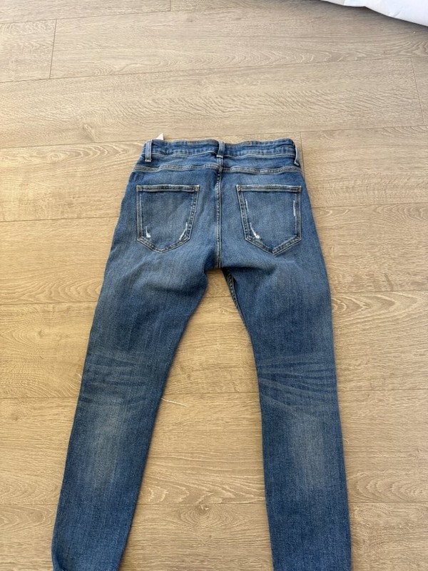 Zara Man Distressed Skinny Jeans Medium Wash Denim Size 31 gallery