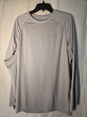 Gray BALEAF Quick Dry Long Sleeve Athletic Shirt Size Medium