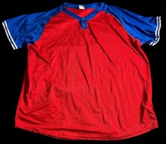 Augusta sportswear Men’s Cutter Henley Jersey Red Blue Size 3XL