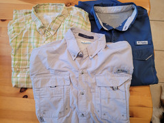Lot of 3 shirts L Columbia PFG MENS 1 LONG/ 2 Short SLEEVE FISHING SHIRTS