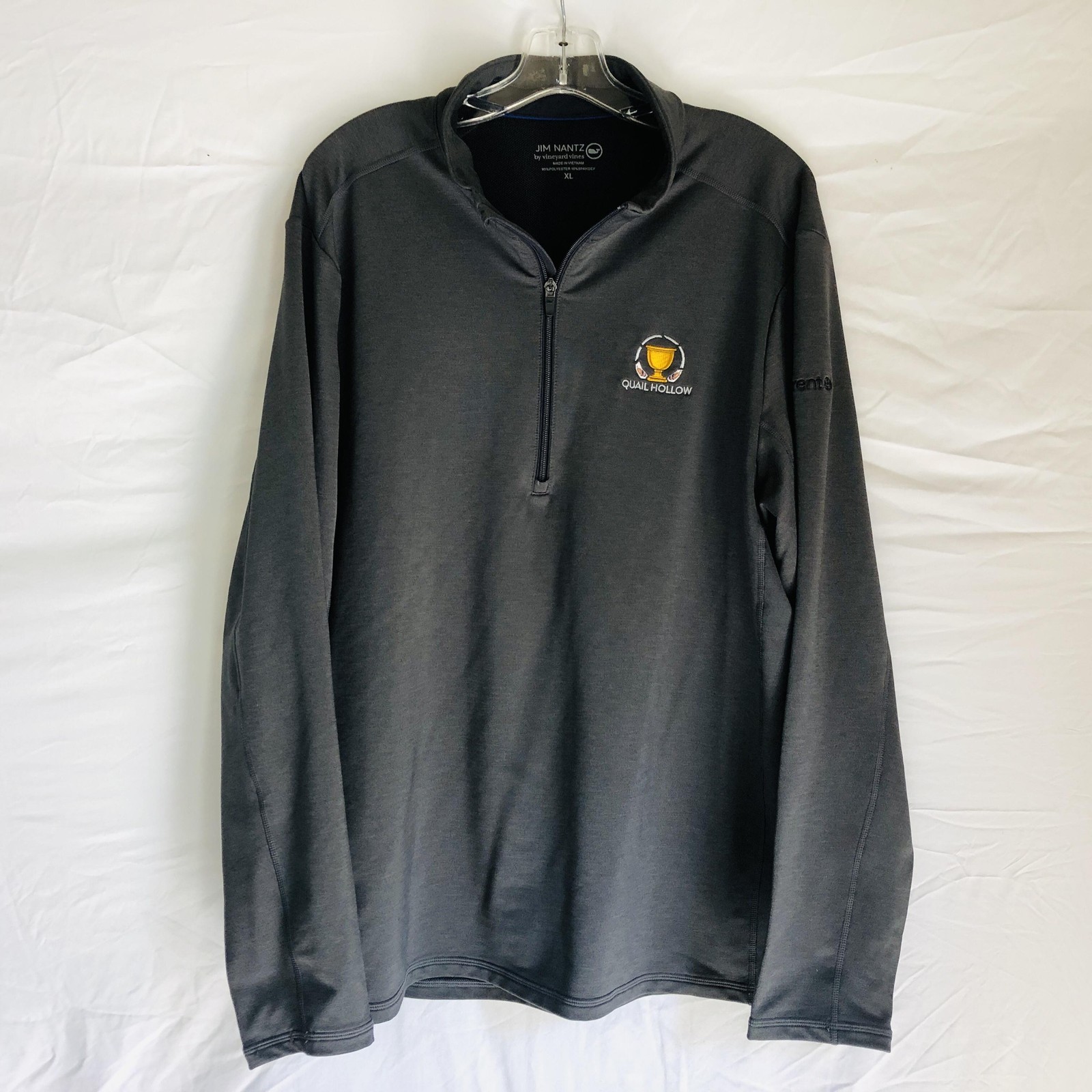 Vineyard Vines Jim Nantz Pullover Mens XL 1/4 Zip Quail Hollow Golf Lightweight gallery