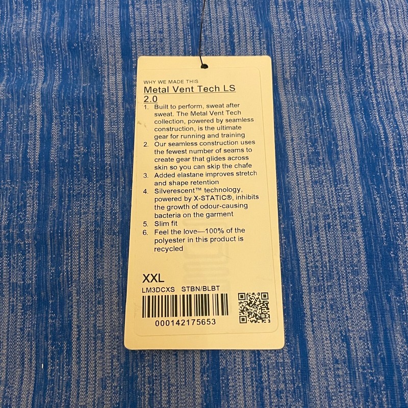 Lululemon Metal Vent Tech Long Sleeve 2.0 Slim Fit Style: LM3DCXS Blue gallery