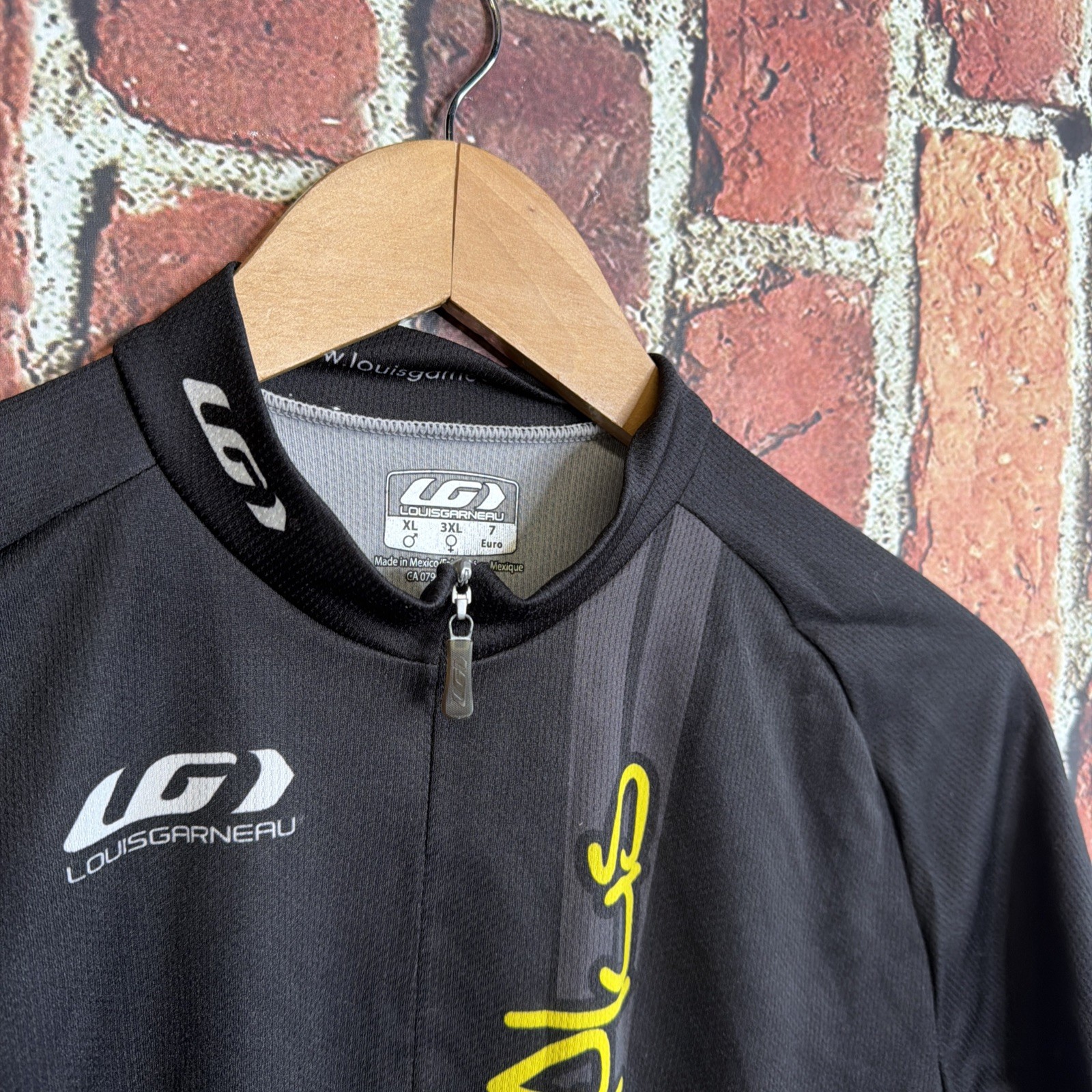 LOUIS GARNEAU Mens Size 3XL Black Half Zip Up Biking Cycling Shirt Bicycles Plus gallery