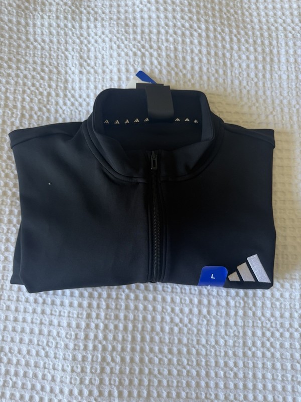 Adidas Men’s Quarter Zip Pullover Black Large | Athletic Golf Style Activewear gallery