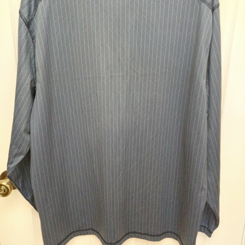 MEN'S ROUNDTREE & YORKE PERFORMANCE BLUE LONG-SLEEVE 1/4 ZIPPERED BLUE SHIRT XL gallery