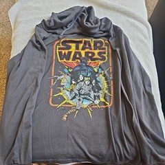 Star Wars Retro Long Sleeve Gaiter Neck Shirt Men’s xl