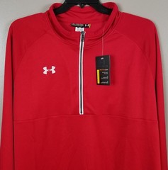 UNDER ARMOUR 1/4 ZIP TOP PULLOVER MENS SHIRT RED NEW 1236923-600 (SIZE 3XL)