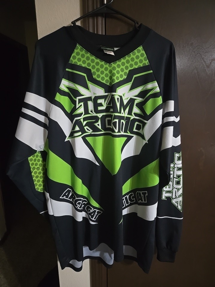 Mens ARCTIC CAT JERSEY size Large, Snowmobiling Apperel Padded Elbows gallery