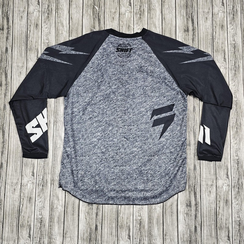 Shift MX Shirt Mens M Gray Ride Club Long Sleeve V-Neck Polyester Jersey gallery