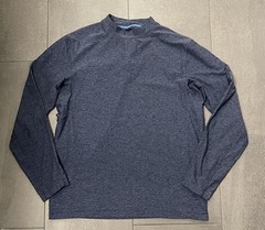 Lululemon Rolu Mock Neck Shirt Men’s Large Blue Long Sleeve Pocket LM3DDXS