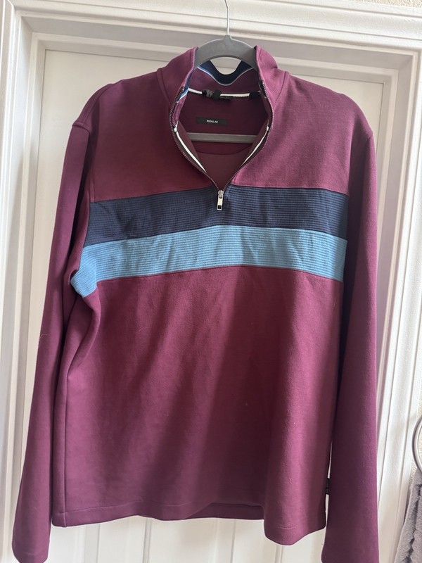 High-end brand Ted Baker 1/4 Zip Pullover Mock Neck Long Sleeve gallery