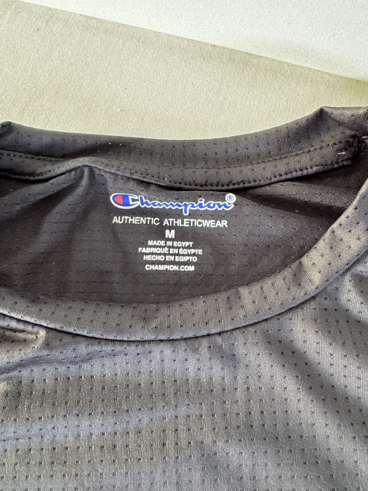 CHAMPION PERFORMANCE MENS GREY POLYESTER SHIRT Medium New gallery