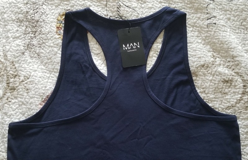 Bulldog Gym New York City Sleeveless Racer Back Tank Top Navy Blue / Gold Shirt gallery