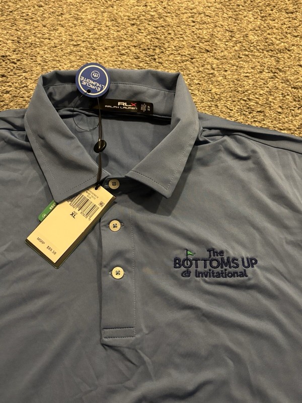 RLX Ralph Lauren Golf Polo Shirt Mens Size XL Bottoms Up Invitational *STAIN* gallery