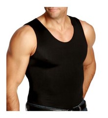 INSTASLIM Men’s Muscle-Tank Compression T-Shirt – White or Black 3XL Insta Slim