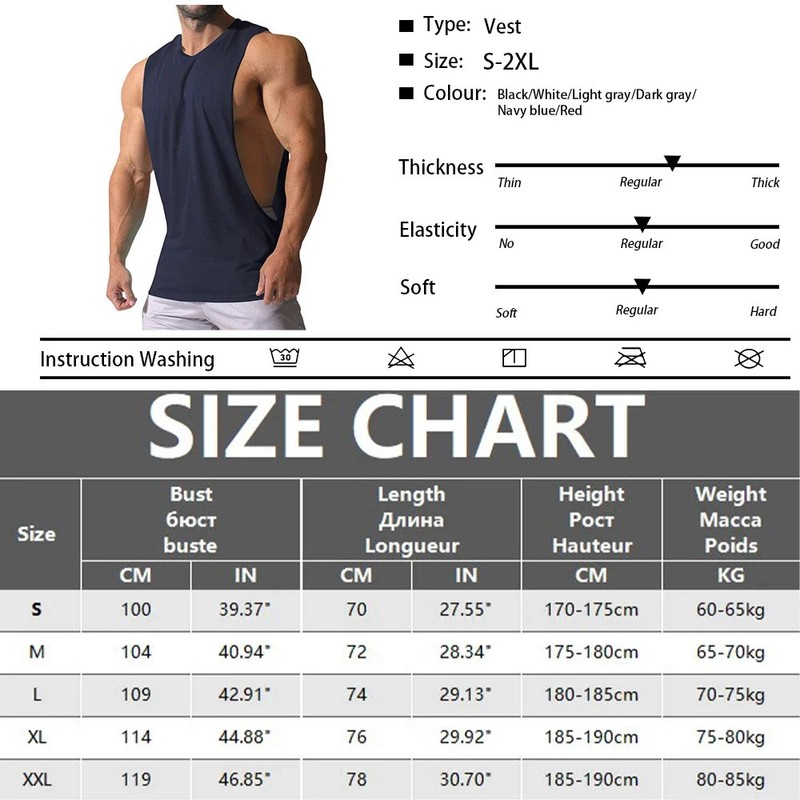 Men's Summer Fitness Tank Top Men Jogging Bodybuilding Sleeveless Shirt gallery