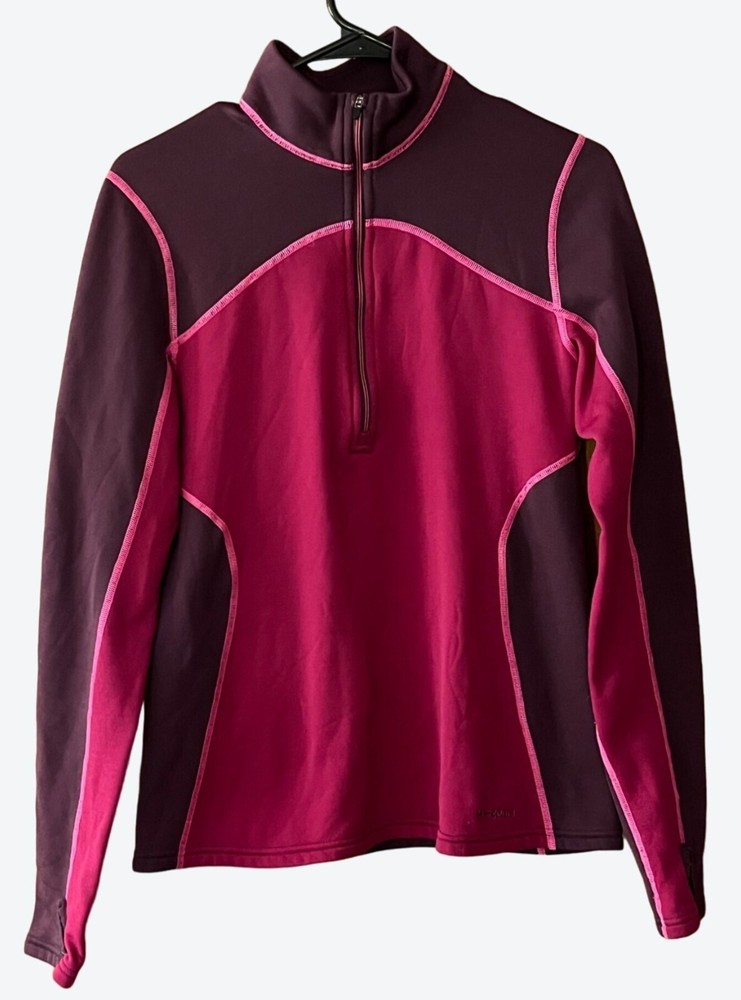 Patagonia Women's Medium Long Sleeve 1/4 Zip Polartec Purple Pink Baselayer Top