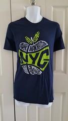 Adidas Men Graphic Big Apple T-Shirt Blue 4861A