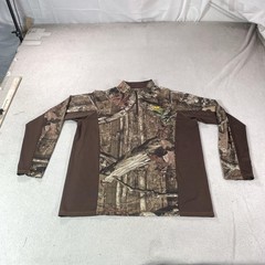 Mossy Oak Pullover Mens Medium Camo Quarter Zip Break-Up Infinity Hunting Top
