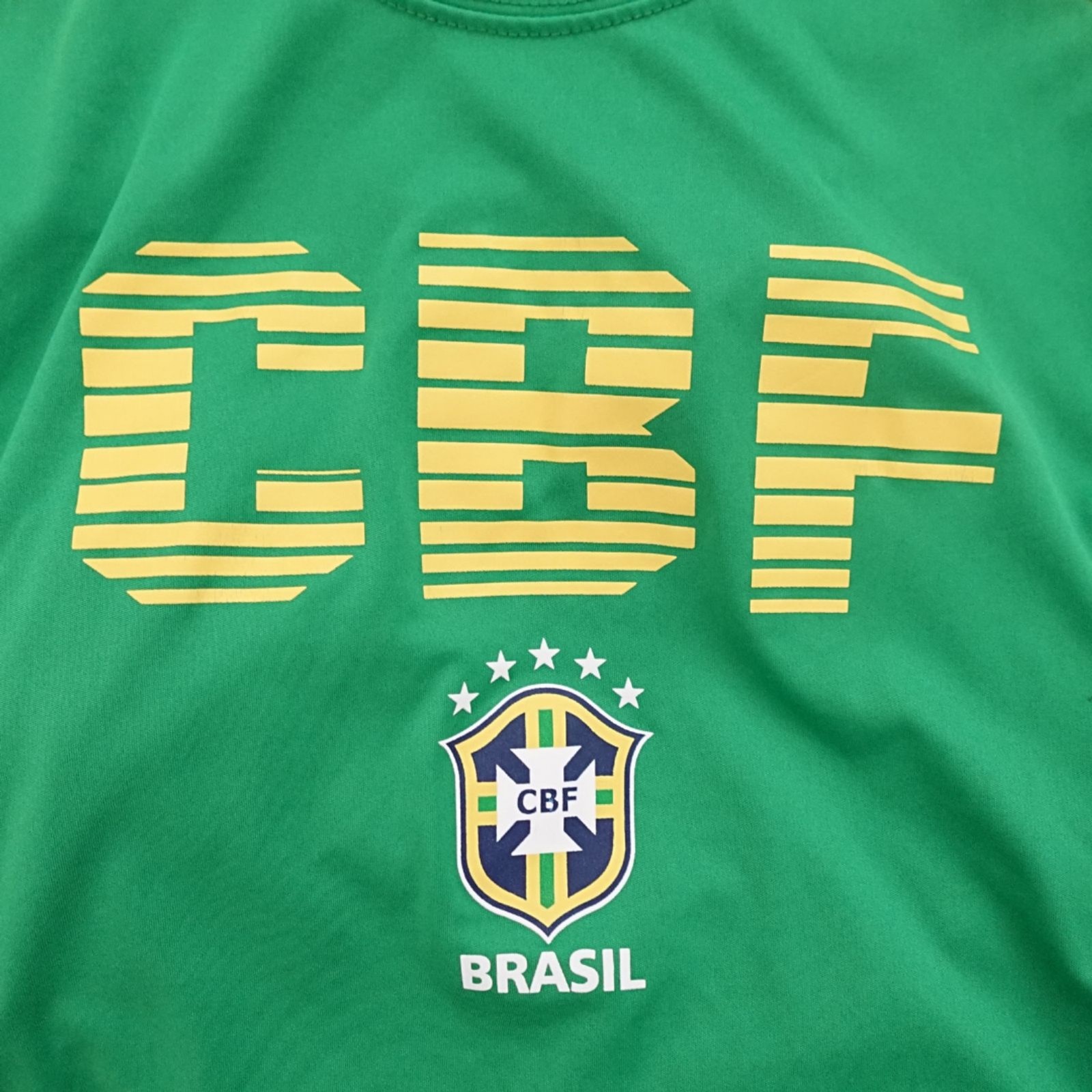 CBF Brazil National Team Green & Yellow Soccer Football Jersey Shirt Size L gallery