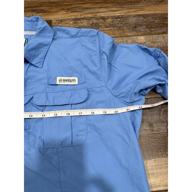 Mens Magellan Outdoors Adventure Gear Blue Fish Gear Shirt moisture wicking gallery