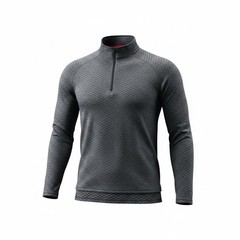 Spyder Active Pullover Mens Medium Gray Quarter Zip Long Sleeve Performance