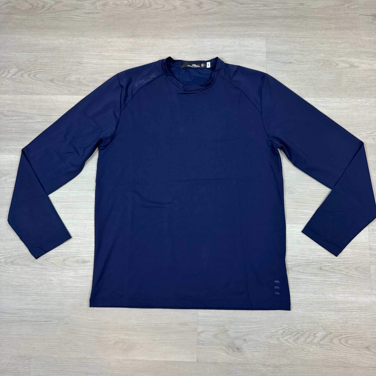Ralph Lauren RLX Performance Mesh Long Sleeve Shirt Mens Medium Navy Blue gallery