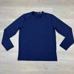 Ralph Lauren RLX Performance Mesh Long Sleeve Shirt Mens Medium Navy Blue