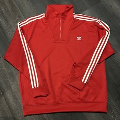 Adidas Originals Adicolor Red Funnel Neck Track Top Jacket Men Size New JN5444