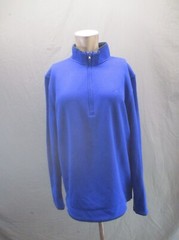 Under Armour Size L Men Blue 1/2 Zip Stand Collar Training Athletic Pullover 800