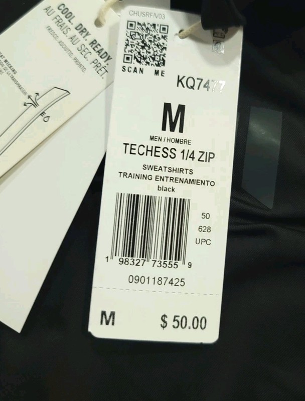 NWT Adidas Tech Essentials Workout Quarter Zip Pullover LS Shirt Top Mens Medium gallery