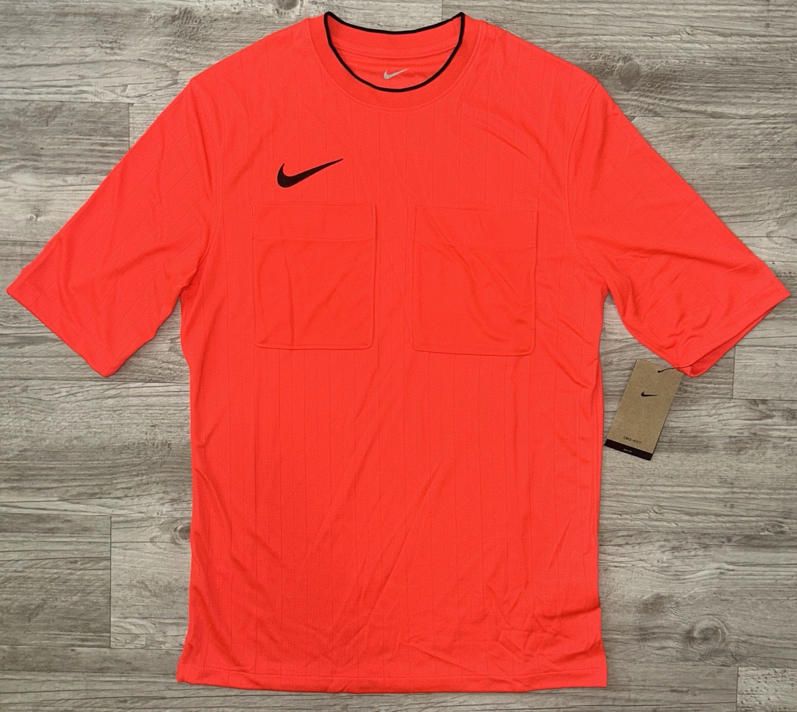 Men's Nike Dri-FIT Referee II Coral/Black Shirt Size MEDIUM gallery