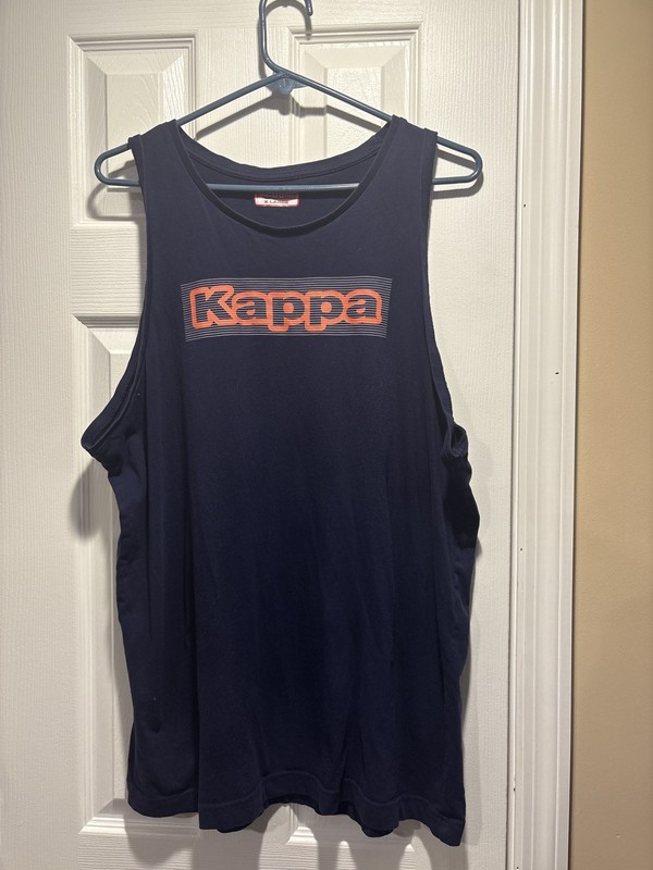Kappa Men’s Tank Top XL Navy Blue Sleeveless Athletic Logo Muscle Shirt gallery