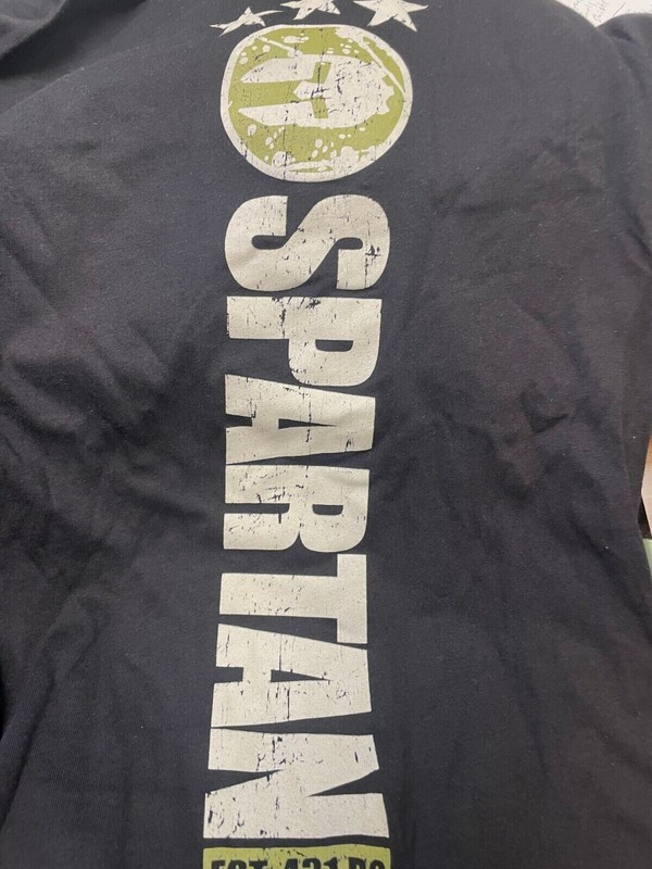 Spartan Mens Spartan Race Helmet Flag On Sleeve Shirt New S, M, L gallery