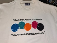 Rowing Blazers K-Swiss Colorful Tennis Embroidery Sweatshirt Size 2XL