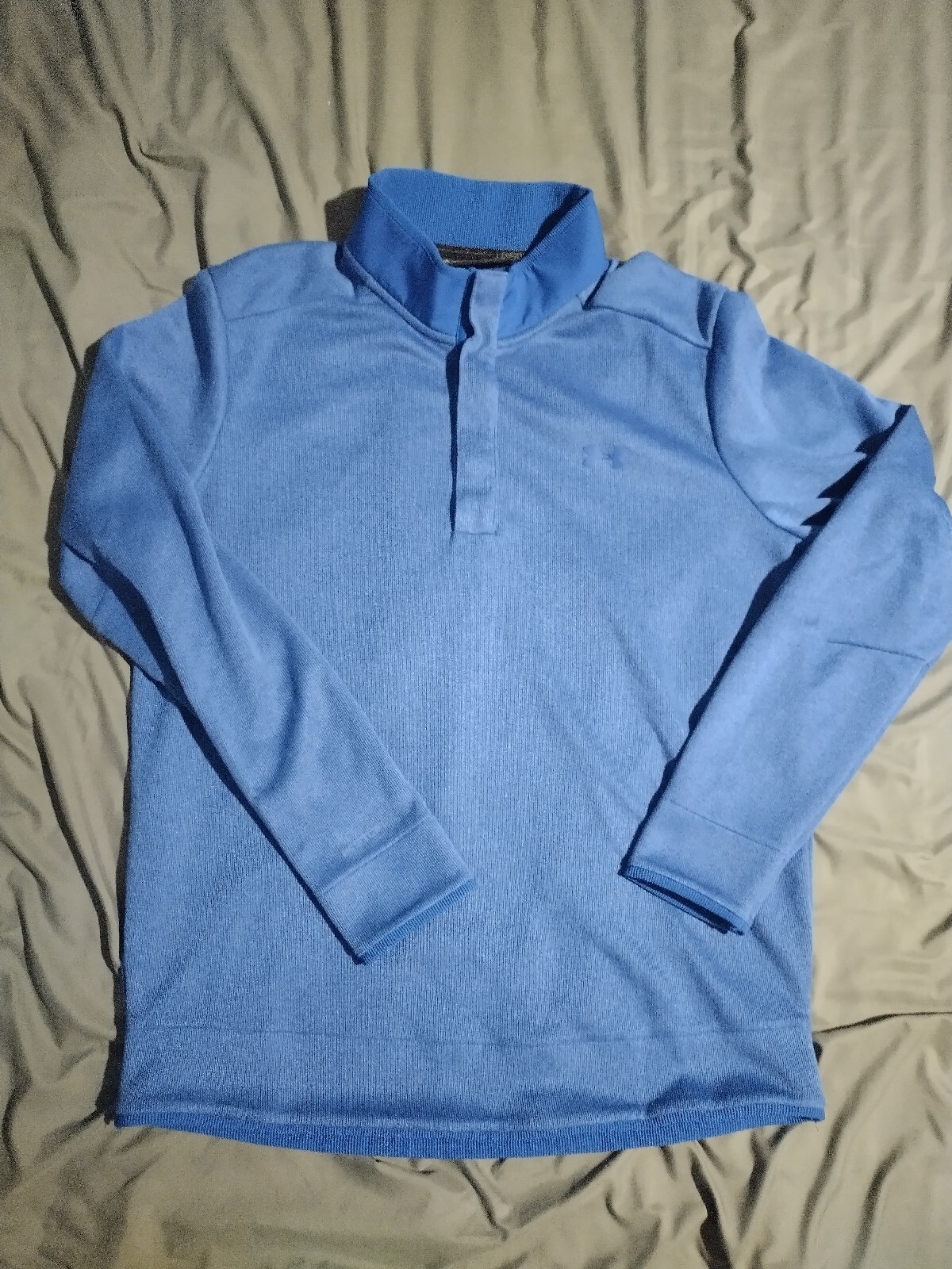 Under Armour Mens Golf ColdGear Snap Mock Neck Sweater Blue Size L 1329832 gallery