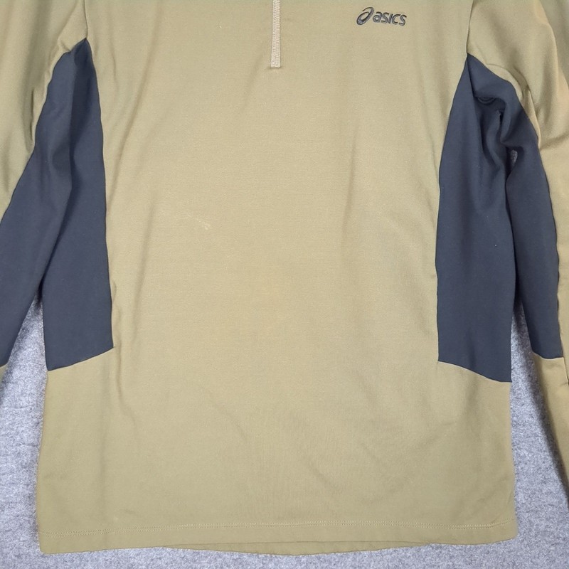 Asics Mens Small 1/4 Zip Pullover Athletic Running Top Thumbhole gallery
