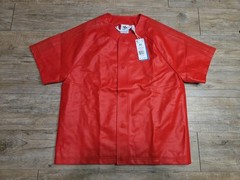 Adidas Better Scarlet Faux Leather Baseball Jersey Mens Size XS